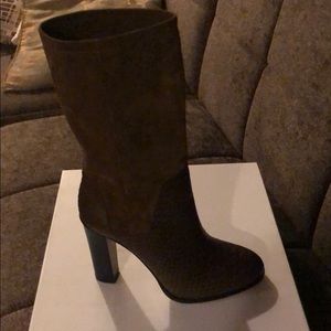Vince suede & leather -mid- calf boots